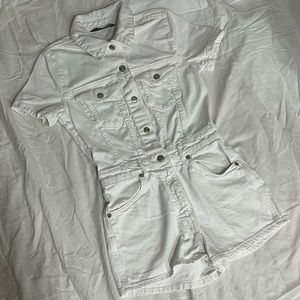 ZARA White Denim overall